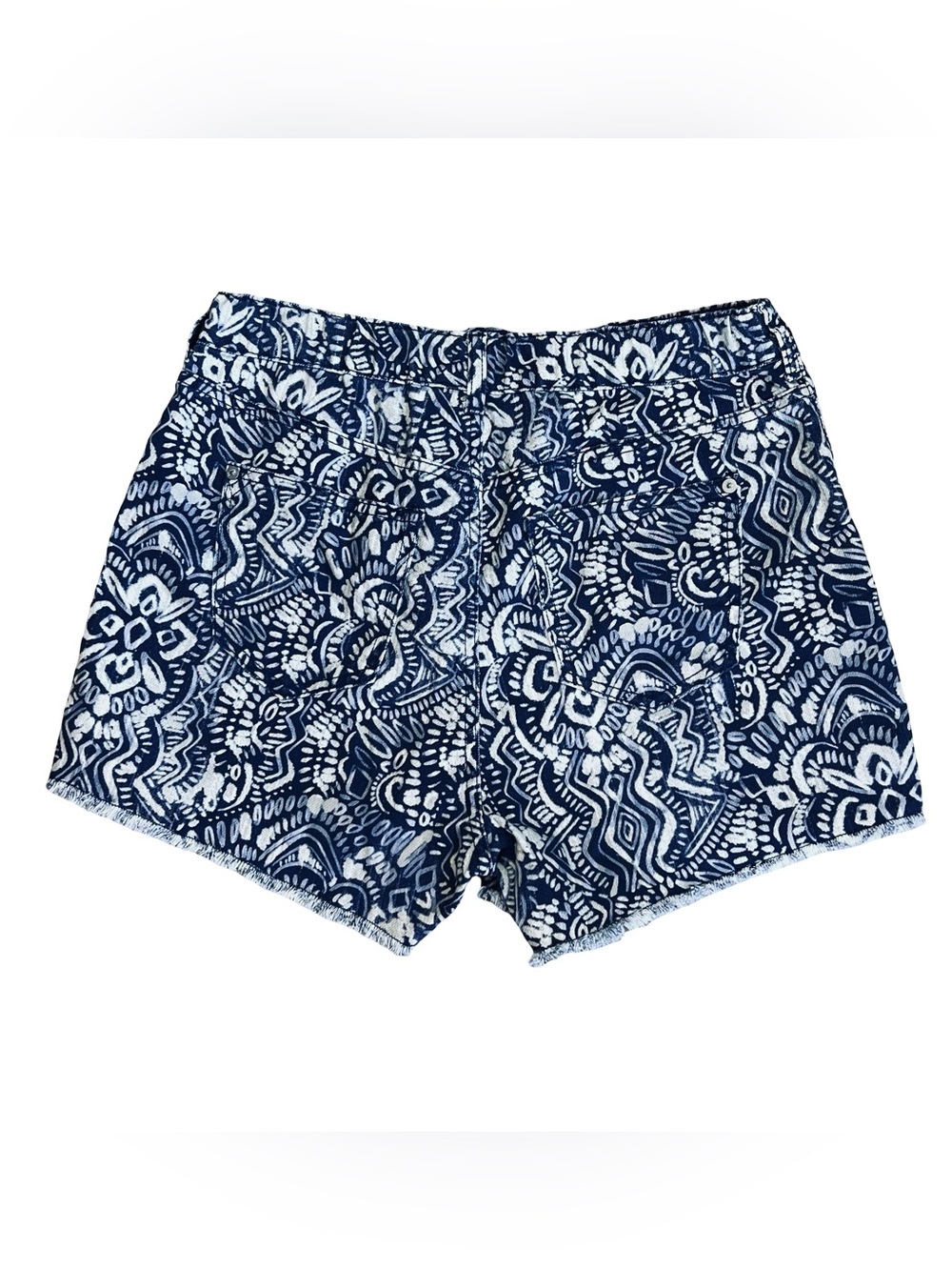 Anthropologie Pilcro Women’s Sz S Blue High Rise Shorts Scrunchie Cut Off - Picture 8 of 16